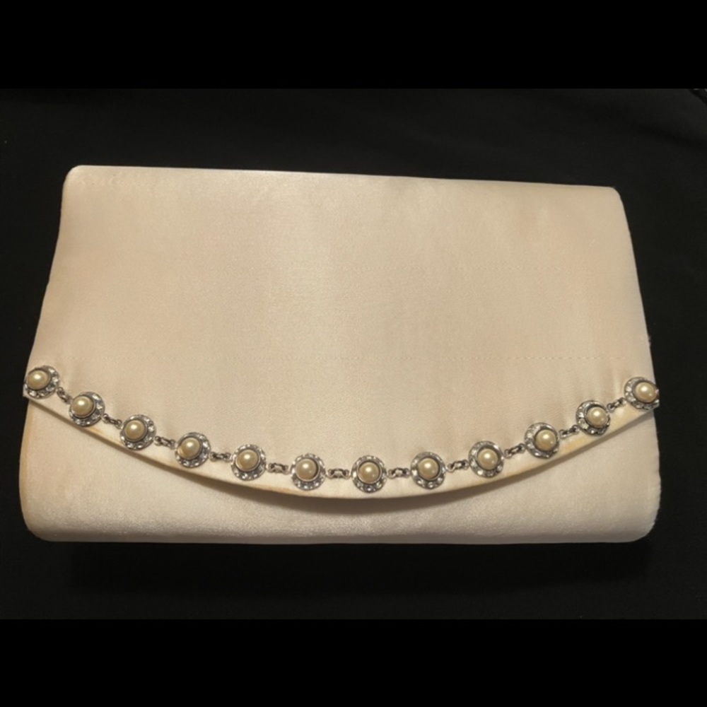 New satin and pearl purse